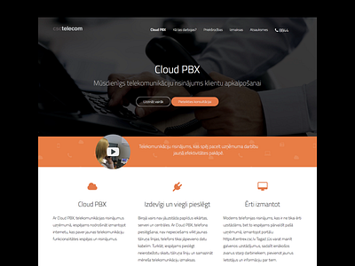 Telecom - Cloud PBX landing page cloud cloud pbx design flat landing page telecom voip