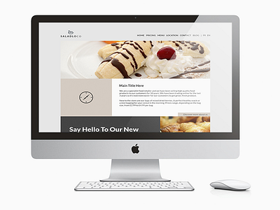 Saladloco elegant food psd restaurant simple ui ux web design