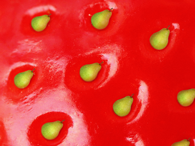 pearstraw dan cretu mix pattern pear strawberry texture