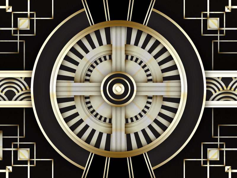 Gilded Age Levels gold illustrator pattern