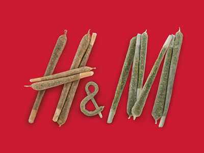 h&m cannabis funny hashish joke marijuana spliff
