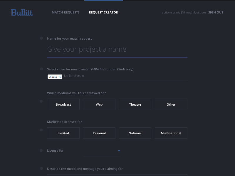 Bullitt form and alert forms