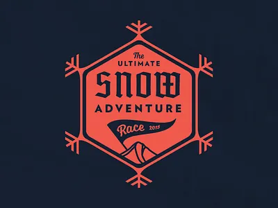 Snow Race 2 badge mountain race snow snowflake