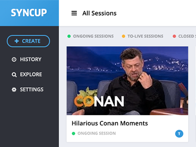 SyncUp Homepage Design app web