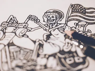 El Diablo ride - Biltwell harley davidson helmet motorcycle panhead ride