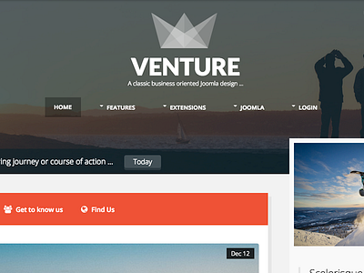 Venture Header backstretch big header business joomla template