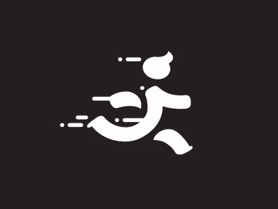 Running boy boy bw child logo mark run running sport symbol