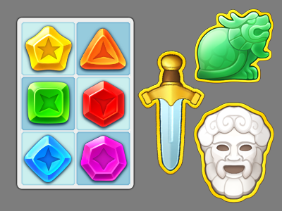 Icons android casual games design gamedev icons interface ios playrix ui uiux