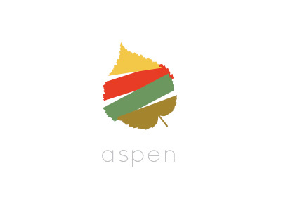 Aspen Concept branding color identity leaf llogo design logo logo mark mark symbol type