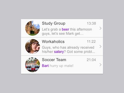 Whatsapp group chat Keywords chat filter group ios iphone keyword ui ux whatsapp