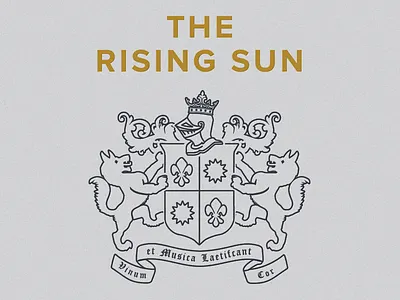 Crest badge crest emblem gold heraldic logo pub