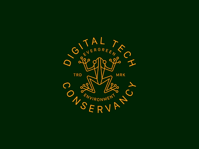 Digital Conservancy conservancy digital frog illustration logo mark