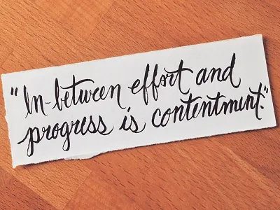 Contentment hand lettering lettering quote type typography