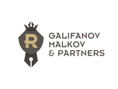 Galifanov, Malkov & Partners bureau crown letter monogram patent pen protection shadow shield style surname trademark