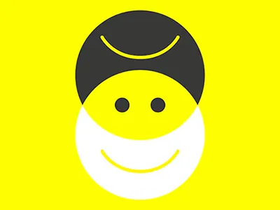 Happiness cover design geometric happiness happy illustration magazine minimal philosophy vector yellow