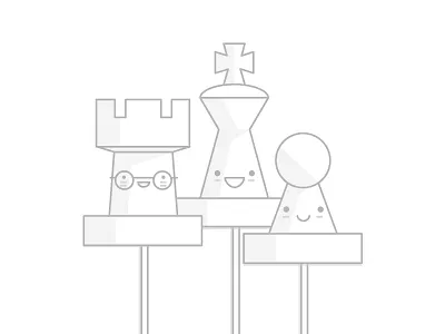 Illustration Chess Strategy chess cute funny happy illustration king knight manga