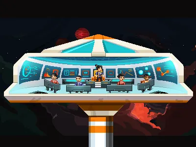 Halcyon 6 Command Concept concept gameart gamedev halcyon6 illustration pixelart scifi space