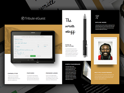 eGuest App app black digital gold guestbook stylus tablet wacom
