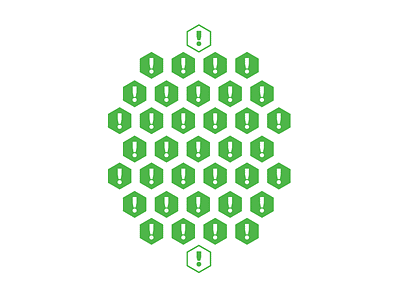 Alert Pattern alert green hexagon pattern tshirt