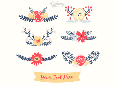 Floral elements adobe drawing floral flower free vector