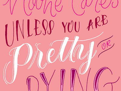 No one cares design drawn hand hand lettering lettering print quote type typography