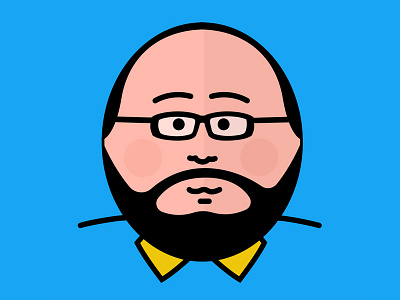 Dude designer dude flat glasses guy icon iconography man person persona simple stroke