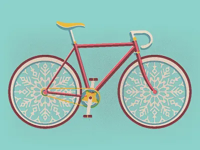 winter time bikin' bike snowflake winter