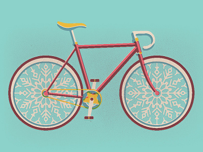 winter time bikin' bike snowflake winter