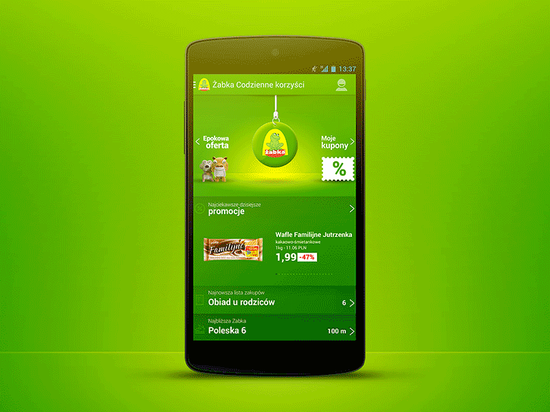 Zabka - Promo animation animation app mobee mobee dick mobile motion ui ui animation ux zabka