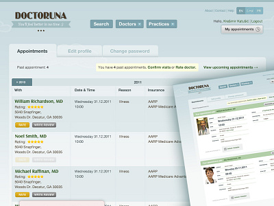User admin account admin appointment appointments doctor edit list profile uae user website