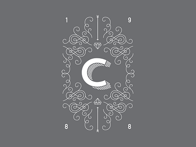 Personal Identity 1988 3d arrow diamond flourish flourishes identity ornate stripes swashes type typography