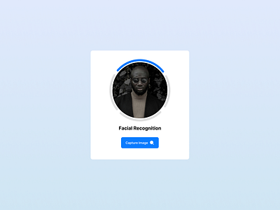 Facial recognition UI Card app branding design illustration logo