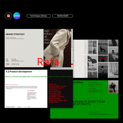 Rafa - Brand Strategy Template brand strategy branding canva powerpoint rafa template