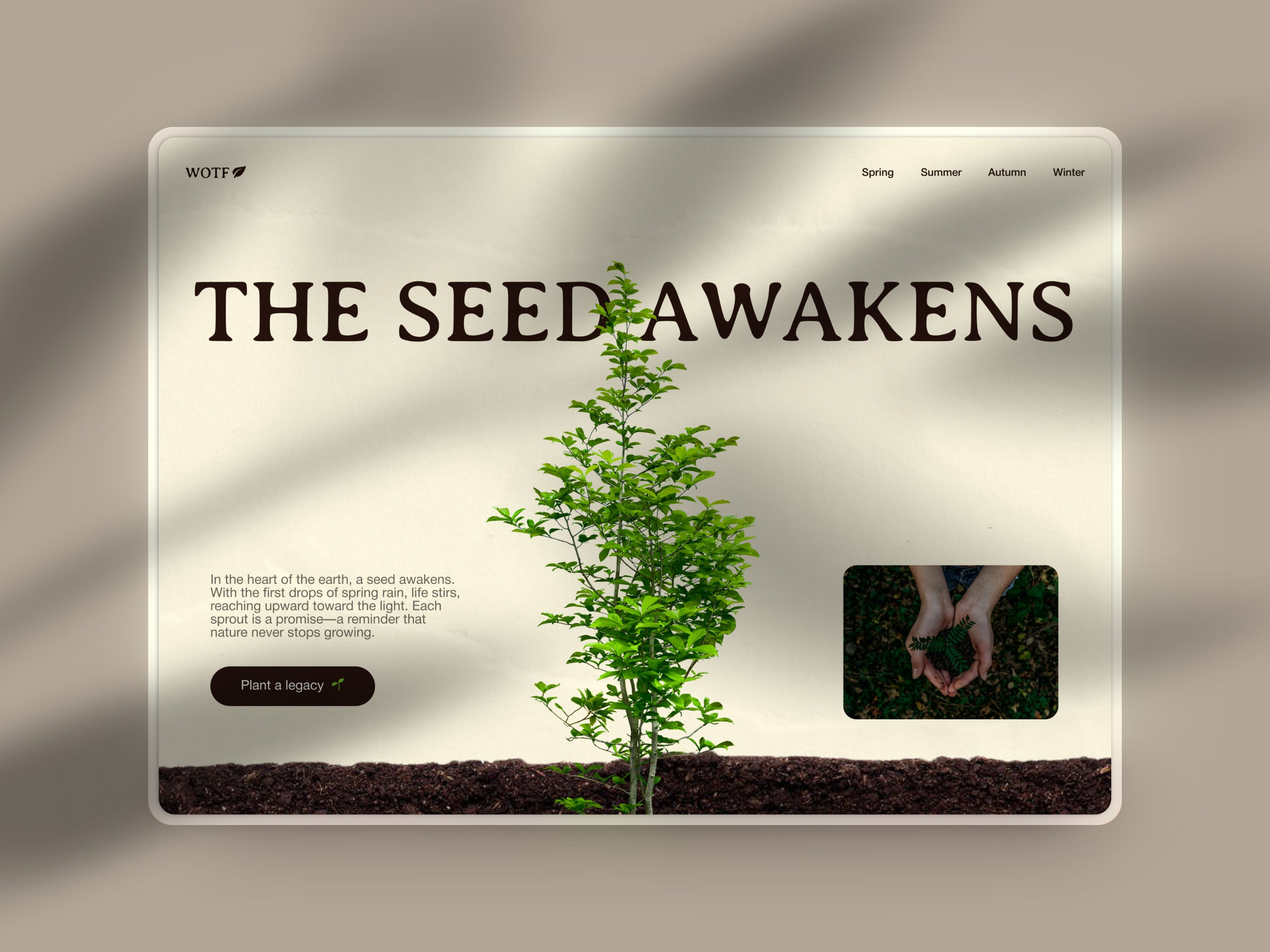 Whispers of the forest ui uxdesign webdesign