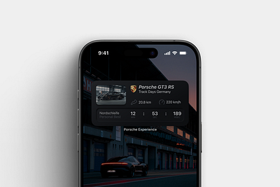 Porsche Experience Widget design ios product design ui widget