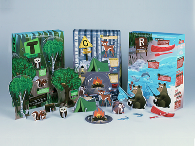 BEAR Alphabites Cereal animals bear camping cereal children competition deer packaging retro rivers woodland ycn