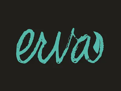 Erva hand drawn logo tea