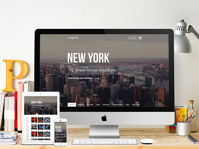 Craigslist commerce craigslist dashboard listing navigation new york page pagination search splash ui ux