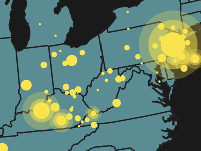 Points of Origin map maps origin points states usa