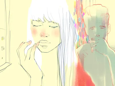 Sketch digital female sketch