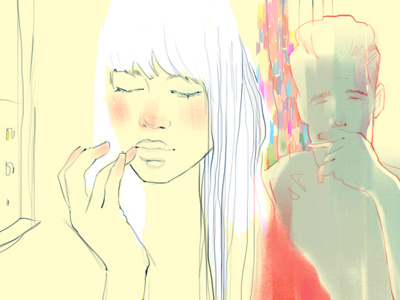 Sketch digital female sketch