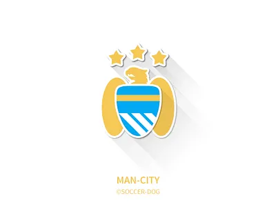 Manchester City badge flat logo manchester city minimalist premier league soccer
