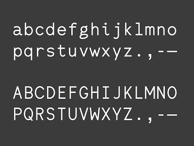 WIP Monospace font font design mono monospace type typeface typography