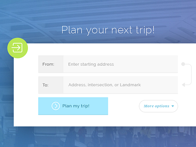Trip Planner directions flat map material design transportation trip