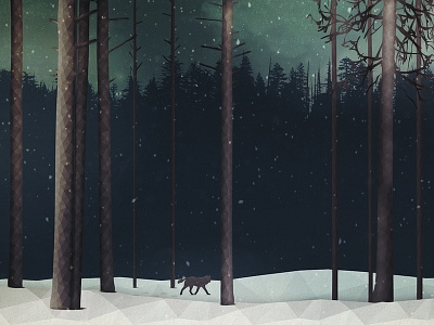 The Long Dark game illustration low lowpoly poly sihlouette vector