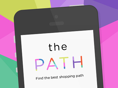 The Path app colorful geometric iphone logo mobile path route shape