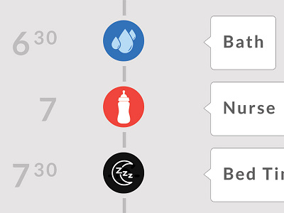 Baby Schedule baby icons timeline