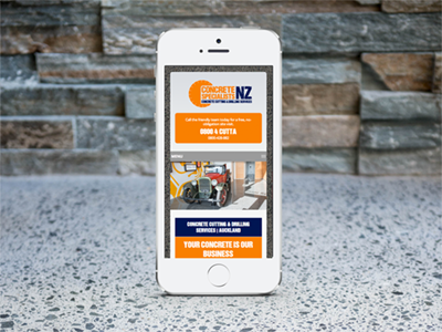 Concrete Feature adaptive auckland clean design mobile responsive website