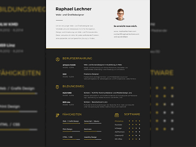 Resume - Sneak Peek portfolio redesign resume website