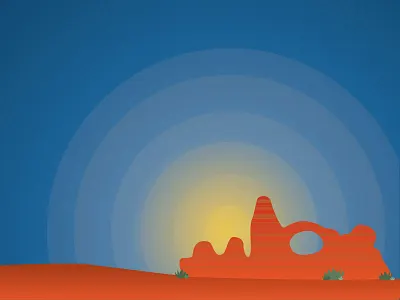 Desert desert design draw flat illustration illustrator landscape sunset